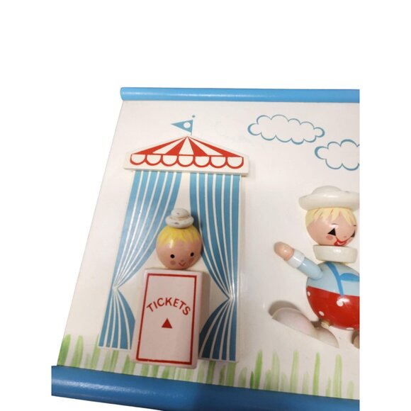 Vtg Set of 2 IRMI Originals Nursery Plastics Fun Park Themed Wooden Wall Hanging - Picture 6 of 9